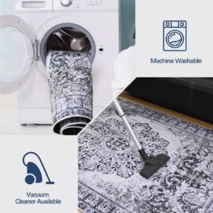 BEINGGO Non-Slip Bohemian Style Washable Hallway Runner Rug