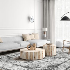 BEINGGO Vintage Floral Print Nonslip Thin Foldable Washable Rug